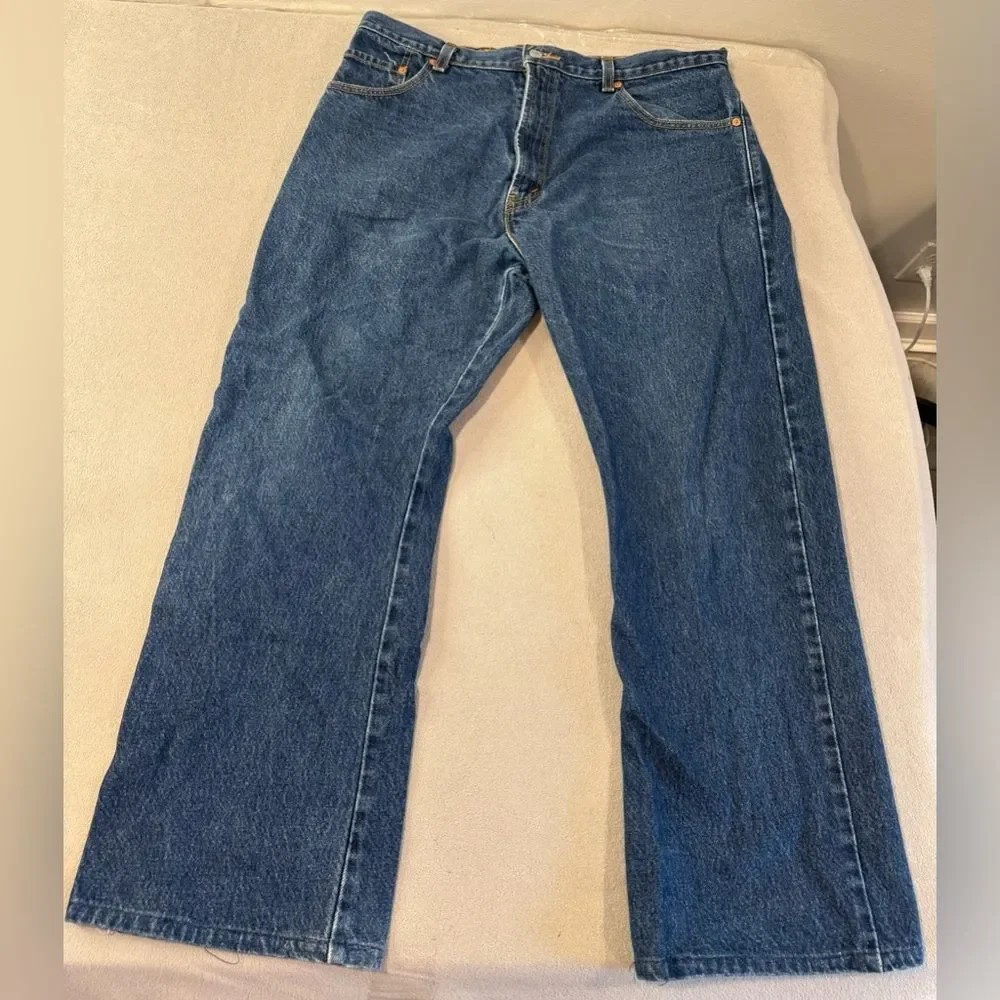 Levi's 517 Jeans Mens Size 38x27 Black Denim Classic Casual 90s Style Bootcut